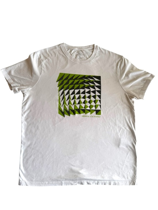 Armani Exchange Other - ARMANI EXCHANGE White Graphic Logo T-Shirt Men's Size L Geometric Print